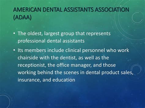 benefits of membership in the adaa include:|american dental assistant association benefits.